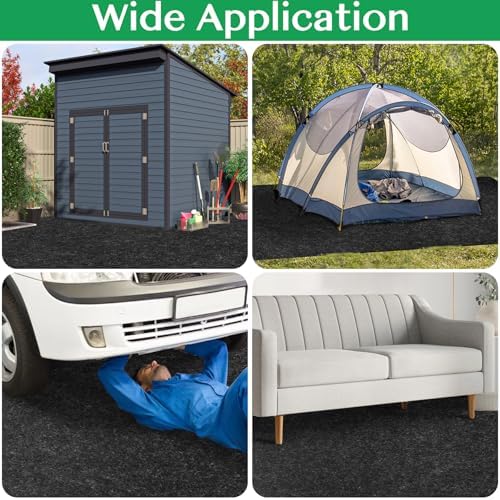 ToLanbbt Outdoor Storage Shed Floor Mat, 8.2 x 6 FT Waterproof Carport Mat, W...