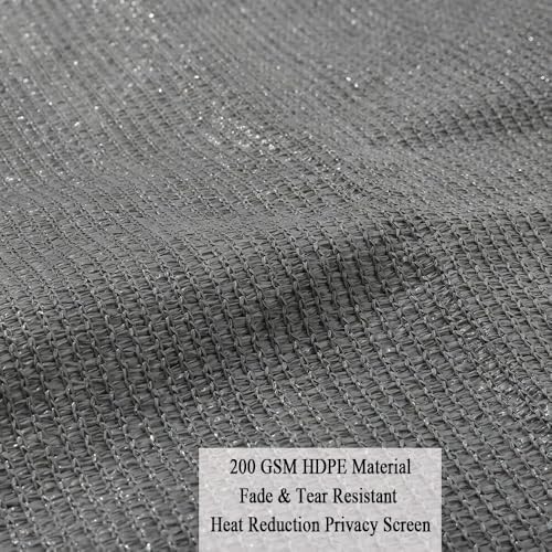 6X20 Ft Shade Cloth for Patio, 90% UV Block, 200GSM Sunshade Fabric