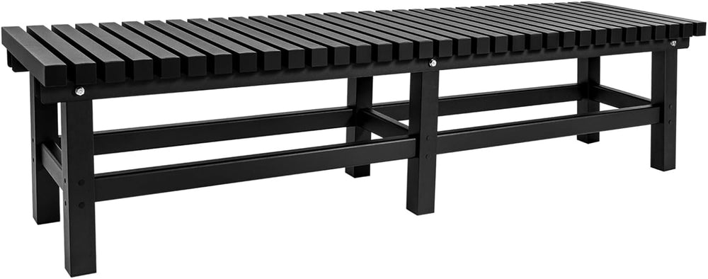 TECSPACE 70 Inches Aluminum Outdoor Weatherproof Bench Backless, 550 LBS Bear...