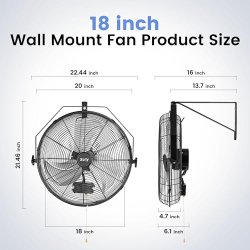 Xcity Wall Mount Fan 18", 3-Speed, IP44 Waterproof & Weatherproof