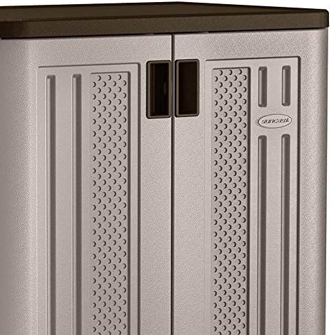 Suncast 2 Pack 9 Cu. Ft. Base Storage Cabinet, Resin Garage Organizer, Platin...