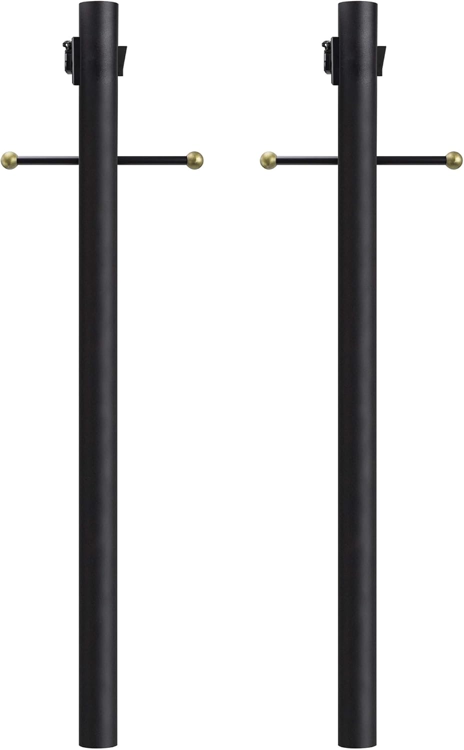 Solus 7-Foot Direct Burial Lamp Post – Outdoor Aluminum Light Pole with Decor...