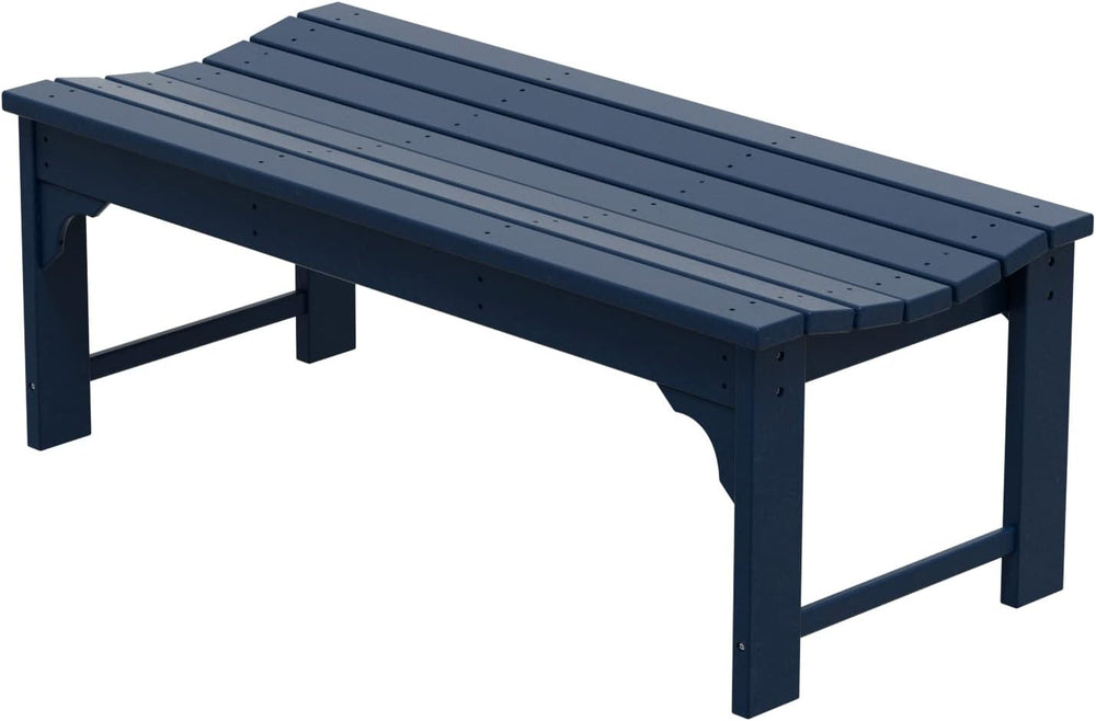 WestinTrends Malibu Outdoor Bench, All Weather Resistant Poly Lumber Backless...