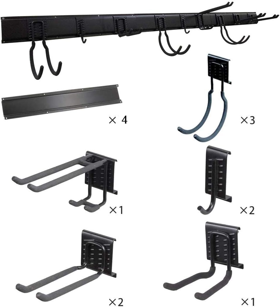 Ultrawall Tool Storage Rack, Garden Tool Organizer Wall Mount with 9 Hooks
