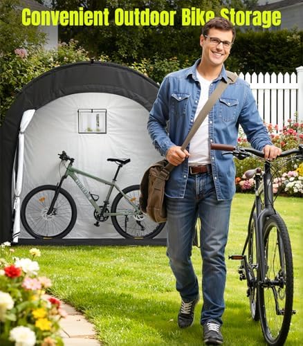Housolution Bike Storage Tent Shed for 3Bikes, Outdoor Portable Bike Cover