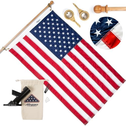 Allegiance American Flags For Outside Set 3x5 Ft, Made in USA