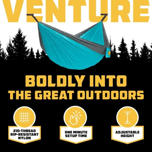 Wise Owl Outfitters Camping Hammock – 500lbs Portable Hammock with Tree Strap...