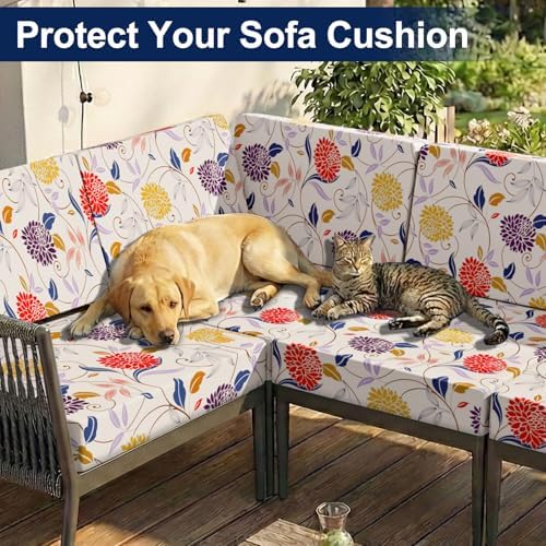 Smiry Waterproof Patio Cushion Covers, Stretch Outdoor Furniture Covers