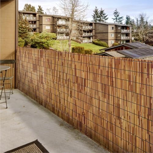 Natural Reed Fencing Roll 6FTx16.4FT Privacy Screen for Patio, Brown 1 Pack