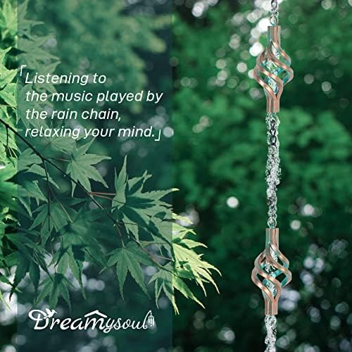 dreamysoul 9.7FT Rain Chain, Iron Rain Chain for Gutters