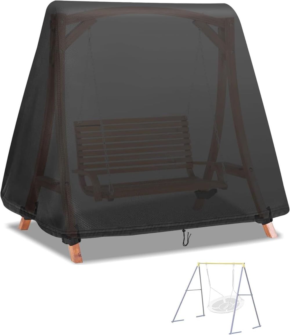 Waterproof Patio Swing Cover 84x63x70in with Drawstring