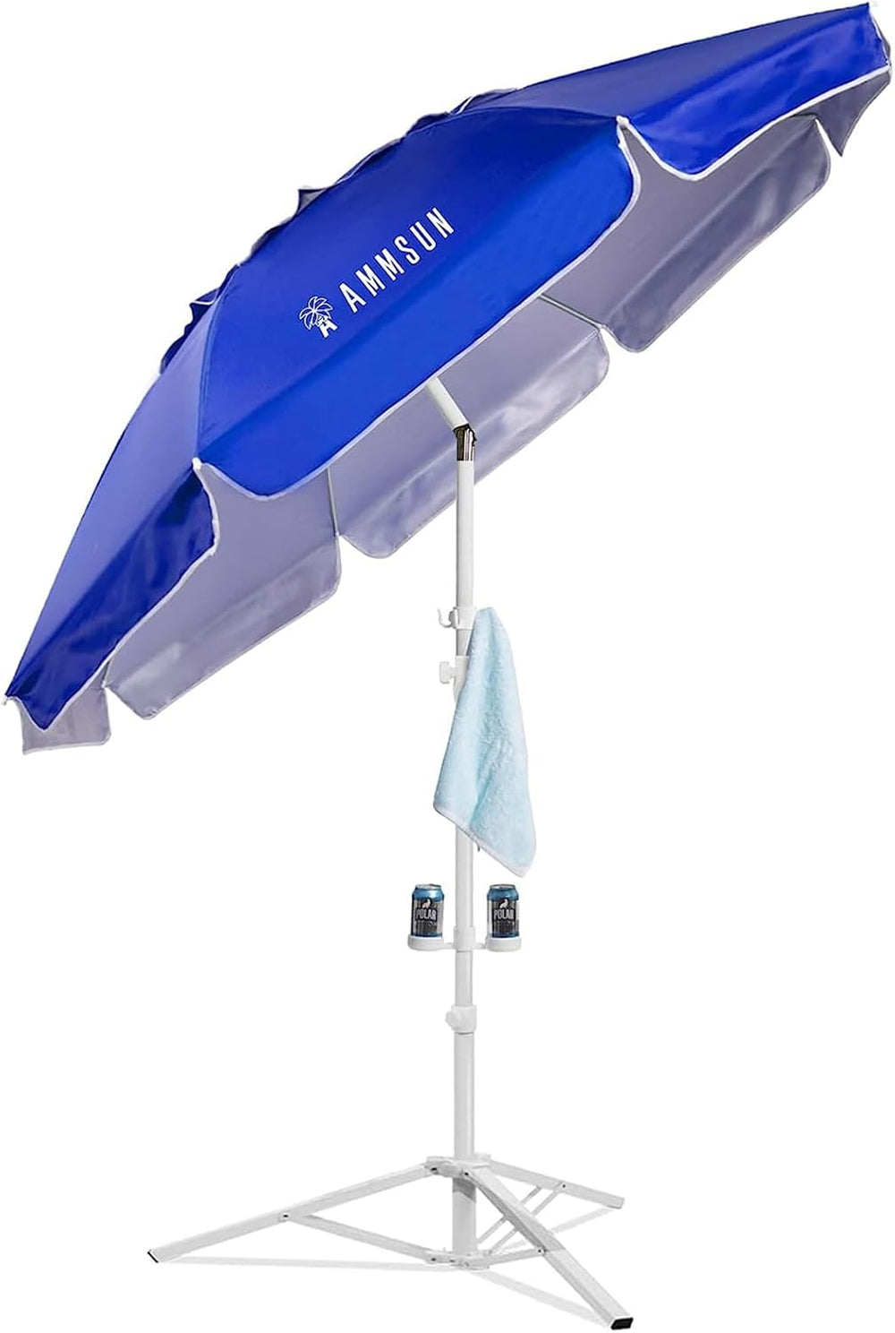 AMMSUN Shade Umbrella, Premium Portable Umbrella with Stand, 6.5ft Lightweigh...
