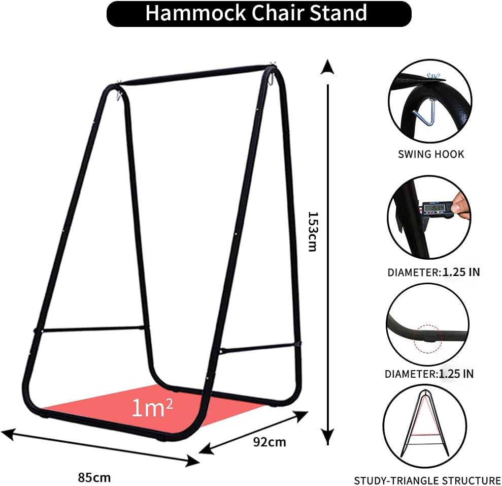 YUCAN Hammock Chair Stand with Hanging Swing Chair Included,Weather Resistant...