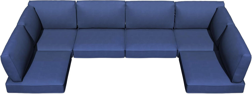 Patio Cushions for Outdoor Furniture,Water-Resistant Outdoor Cushions for 6 S...