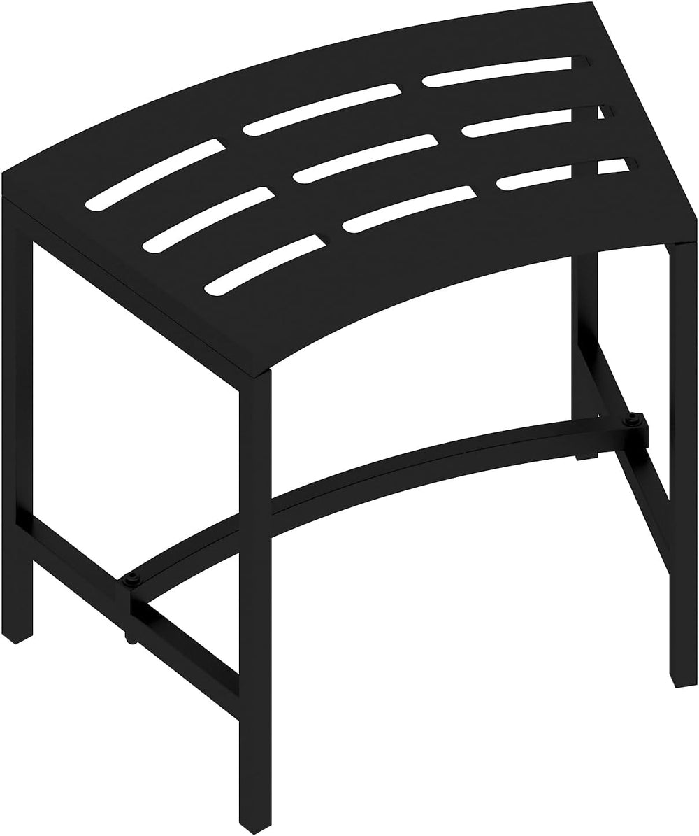 Metal Outdoor Curved Fire Pit Bench Set of 4, Fire Pit Seating Waterproof, St...
