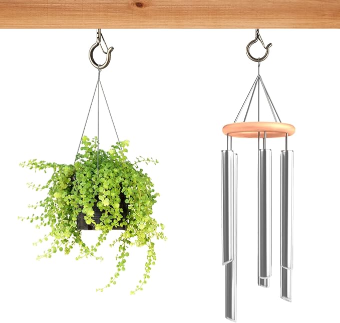 96 PCS Q-Hanger Hooks, Screw Hooks for Outdoor String Lights, Safety Buckle D...