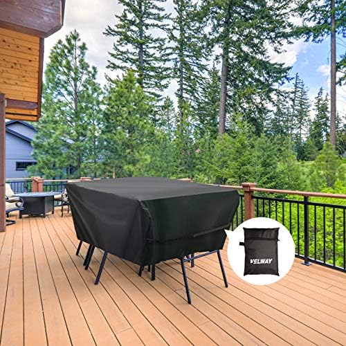 Velway Patio Furniture Cover Outdoor, Waterproof Rectangular Patio Table Chai...