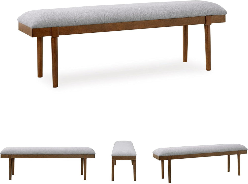 Signature Design by Ashley Dining Bench, 59" Backless Upholstered Wood