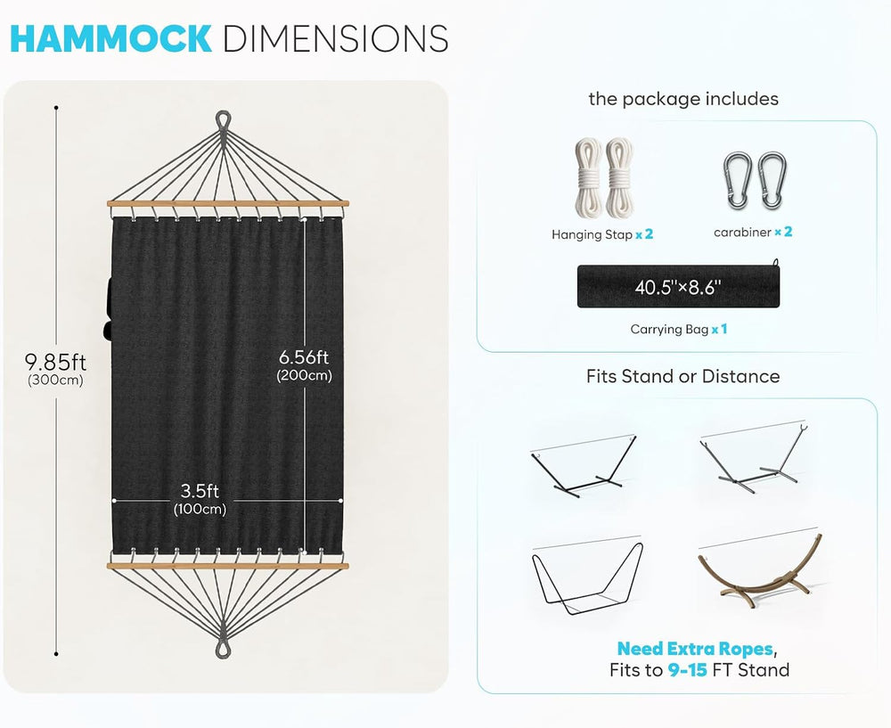 Hammock for Outside, Double Hammocks Without Stand