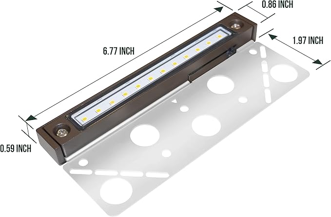 GKOLED 4-Pack Replaceable 6.8" LED Hardscape Lights, Low Voltage Retaini...