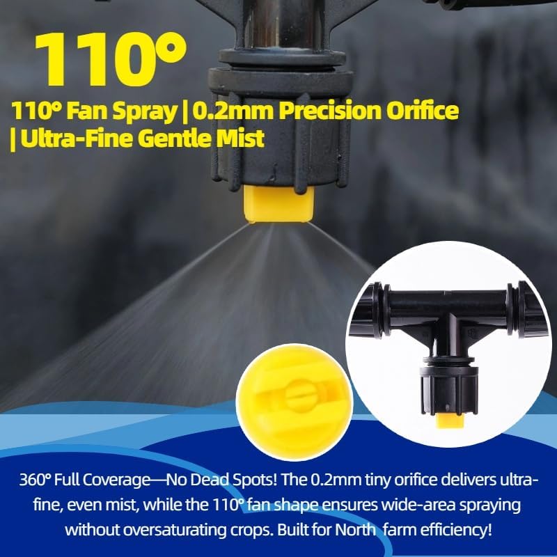 6-Nozzle Polyethylene Boom Wand, 7.5 Ft ATV Sprayer Boom with 2 Types of Nozz...