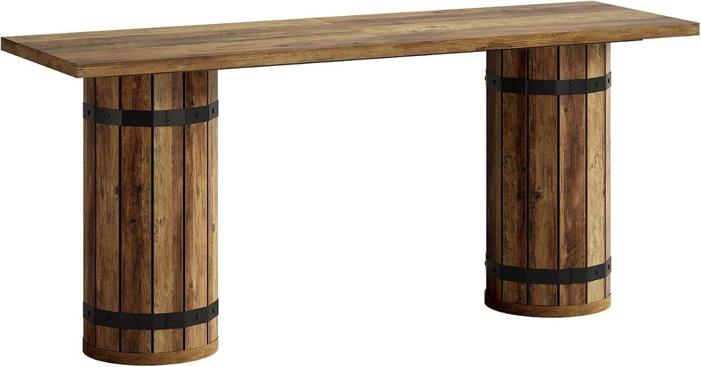 Tribesigns 70.9-Inch Long Bar Table, Farmhouse Counter Height Table