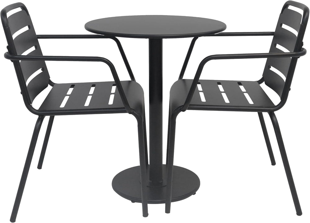 Christopher Knight Home Jodi Outdoor Bistro Set, 3-Piece Bistro Table and Cha...