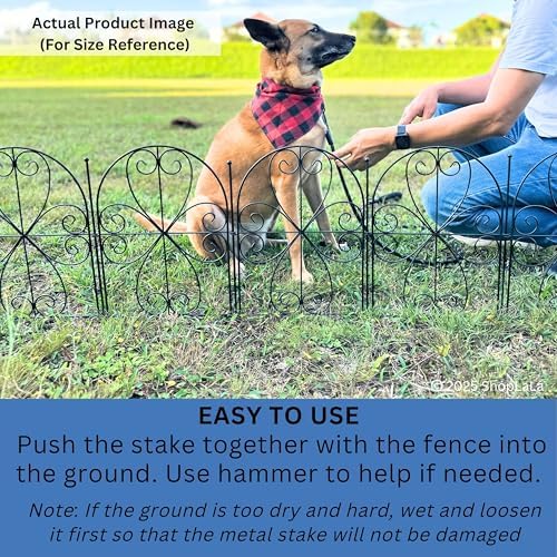 ShopLaLa Garden Fence (20 Panels) 12.5inx16.5in Decorative Metal Fences
