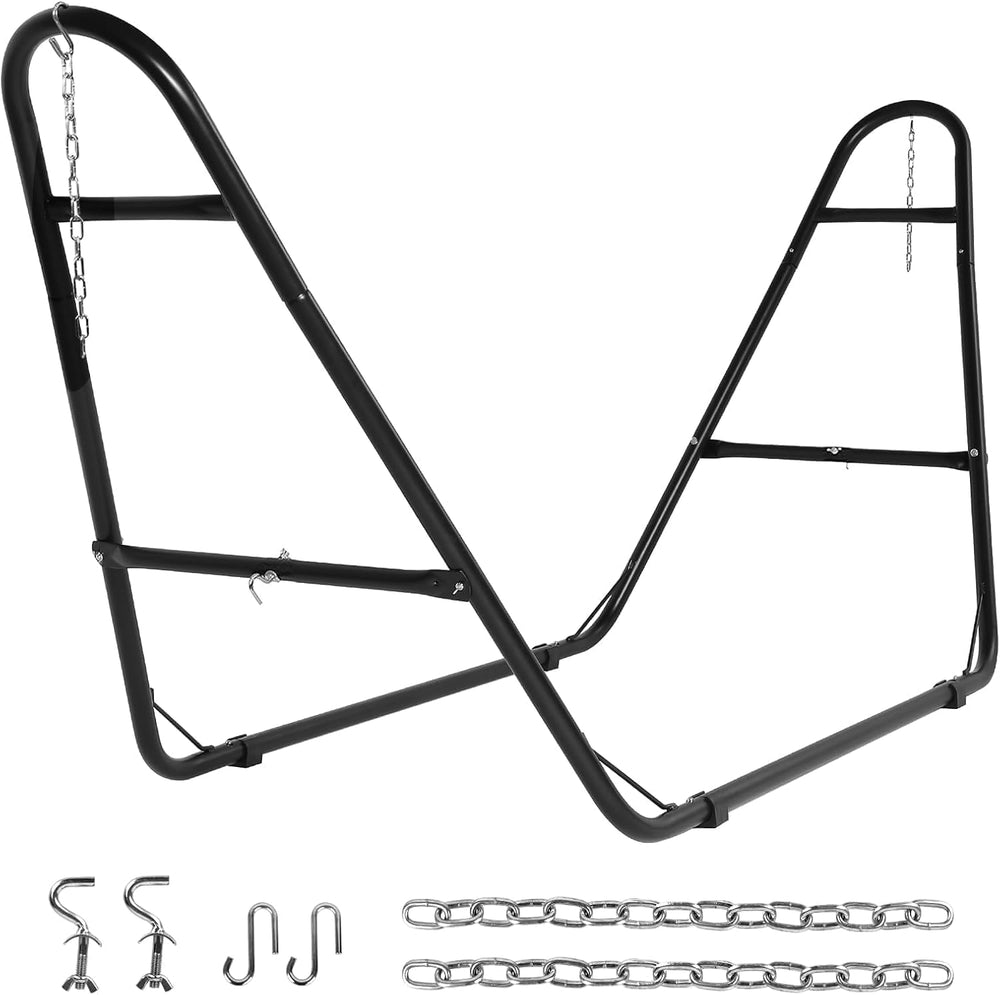 Duble Heavy Duty Steel Hammock Stand for Outside, 550 LBS Capacity