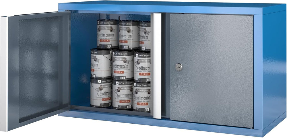 LARBANKE Metal Wall Cabinet with Locks, 26"×10.24"×13.78" (L×W...