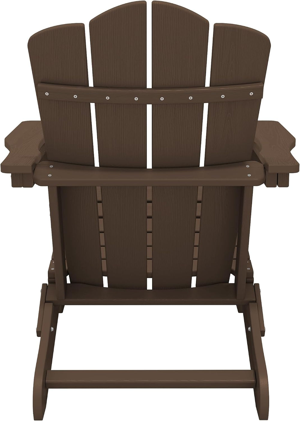 KINGYES Folding Adirondack Chair Set of 2 with Cup Holder, Coffee