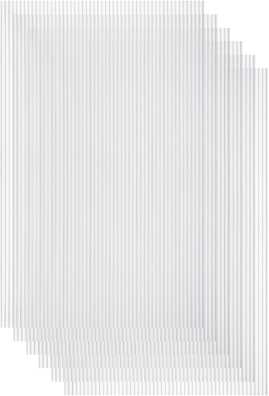 BPS 6Pcs 24'' (W) x 48'' (L) x 0.2'' Polycarbonate Pa...