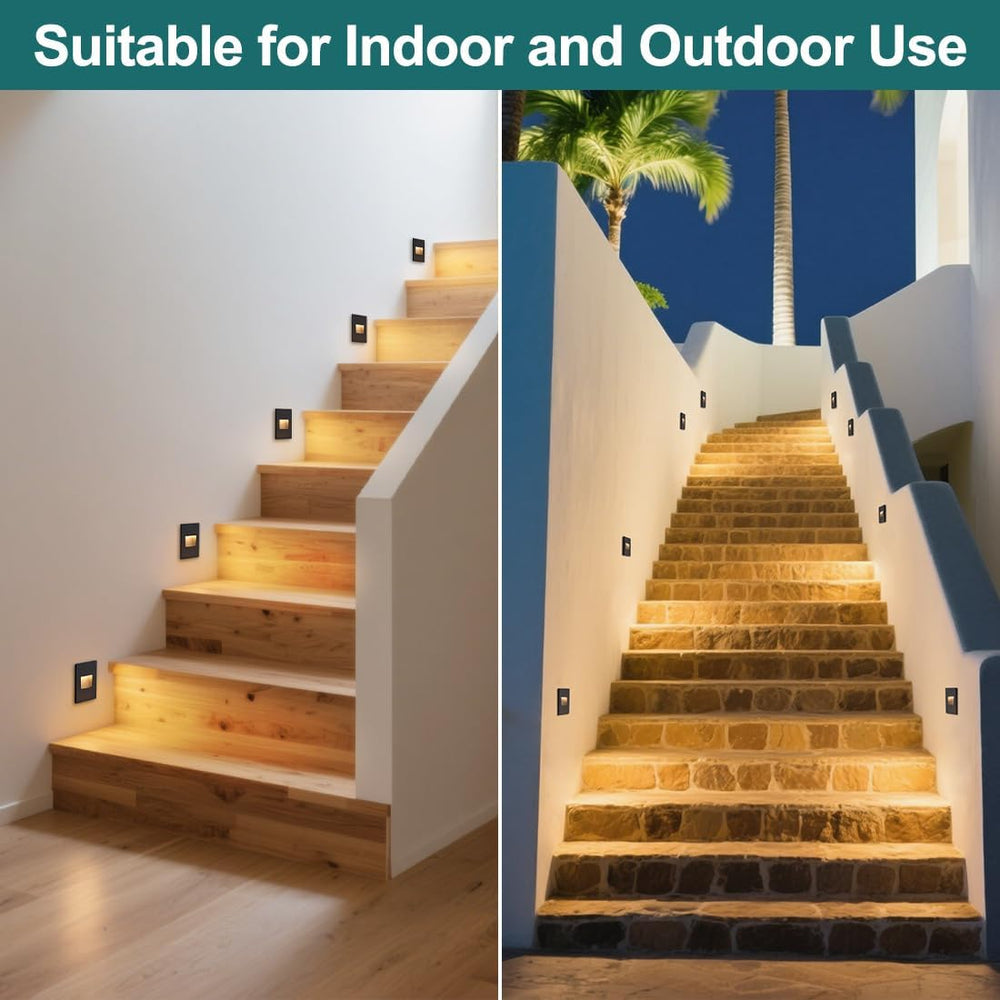 kadision 120V Vertical LED Step Lights, 3000K/4000K/5000K, 12-Pack
