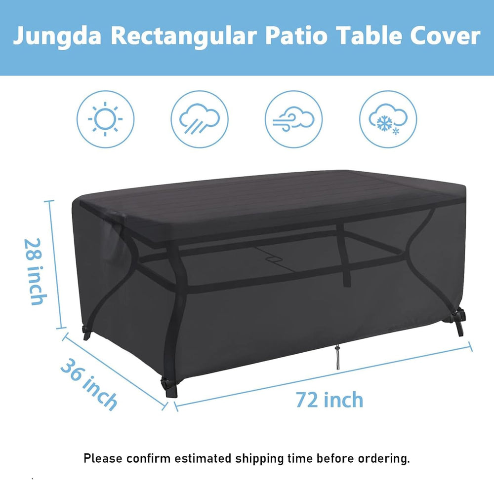 Patio Furniture Set Cover for 72 Inch Rectangle Outdoor Dining Table
