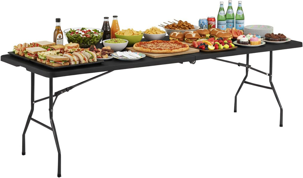 PayLessHere | 8FT Folding Table | Black | Portable Plastic Table