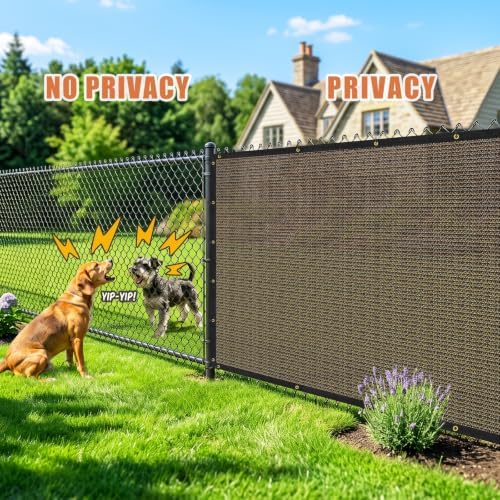 KANAGAWA Privacy Screen Fence 4 x 50ft, 90% Blockage Screen, Brown