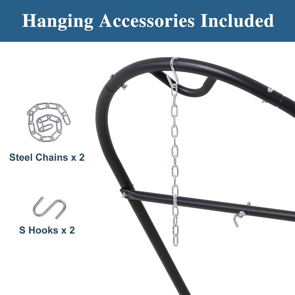 SUNCREAT Universal Steel Outdoor Hammock Stand Only, Heavy Duty, Weather-Resi...