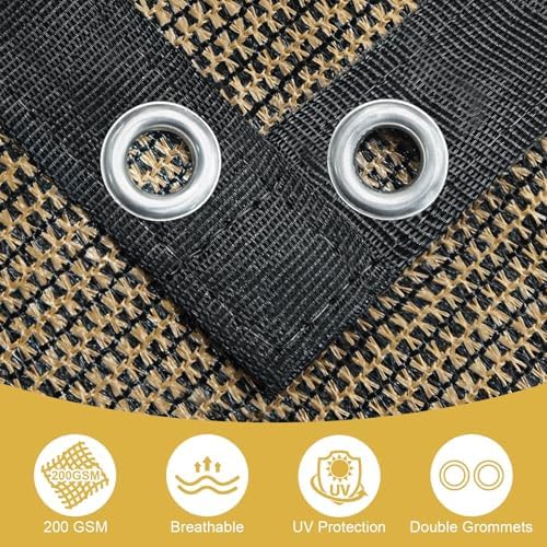 Shade&Beyond 90% Sun Shade Cloth with Grommets, 6' X 12' Pergola ...