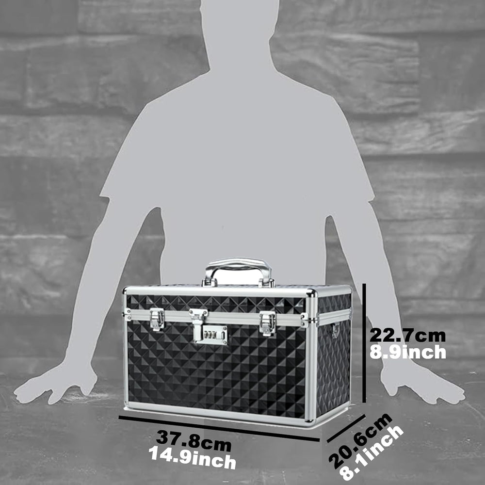 Storage Lock Box with Combination Lock, Lockable Medicine Storage Box, Empty ...