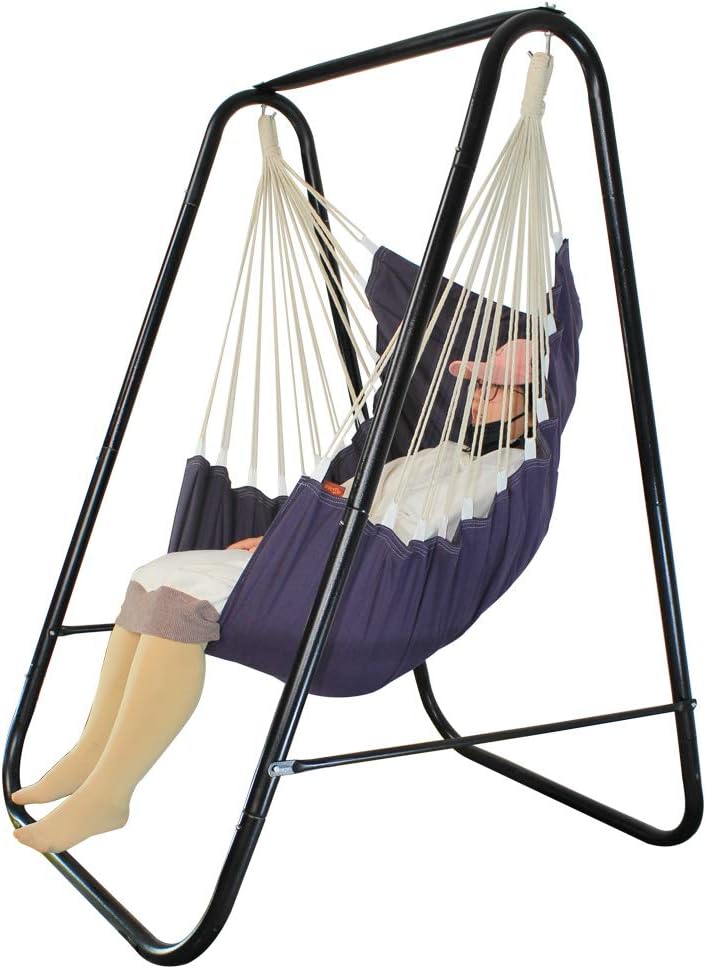 Hammock Chair Stand,Include Large Hanging Indoor Swing,MAX Load 500 LBS, Heav...