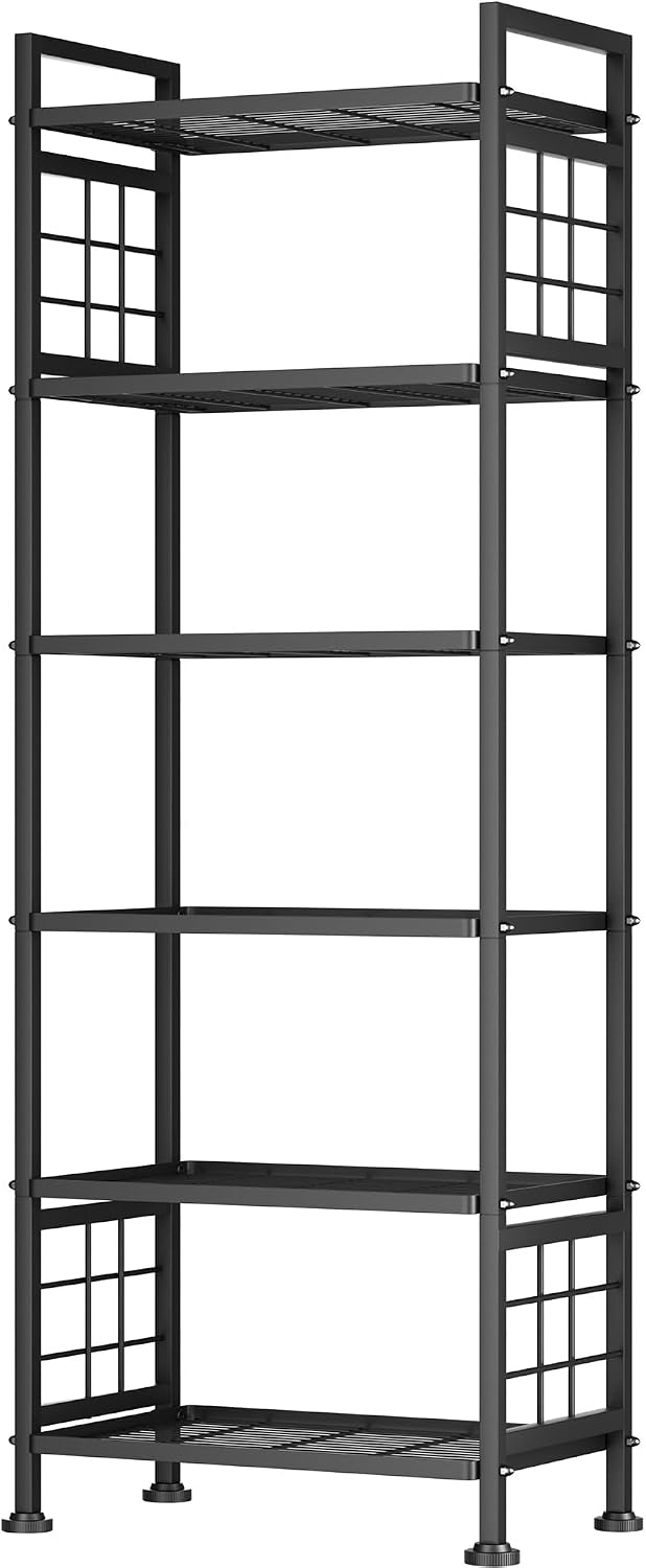 GIOTORENT 6-Wire Garage Shelving Storage Shelves, Metal Shelving Unit Pantry ...