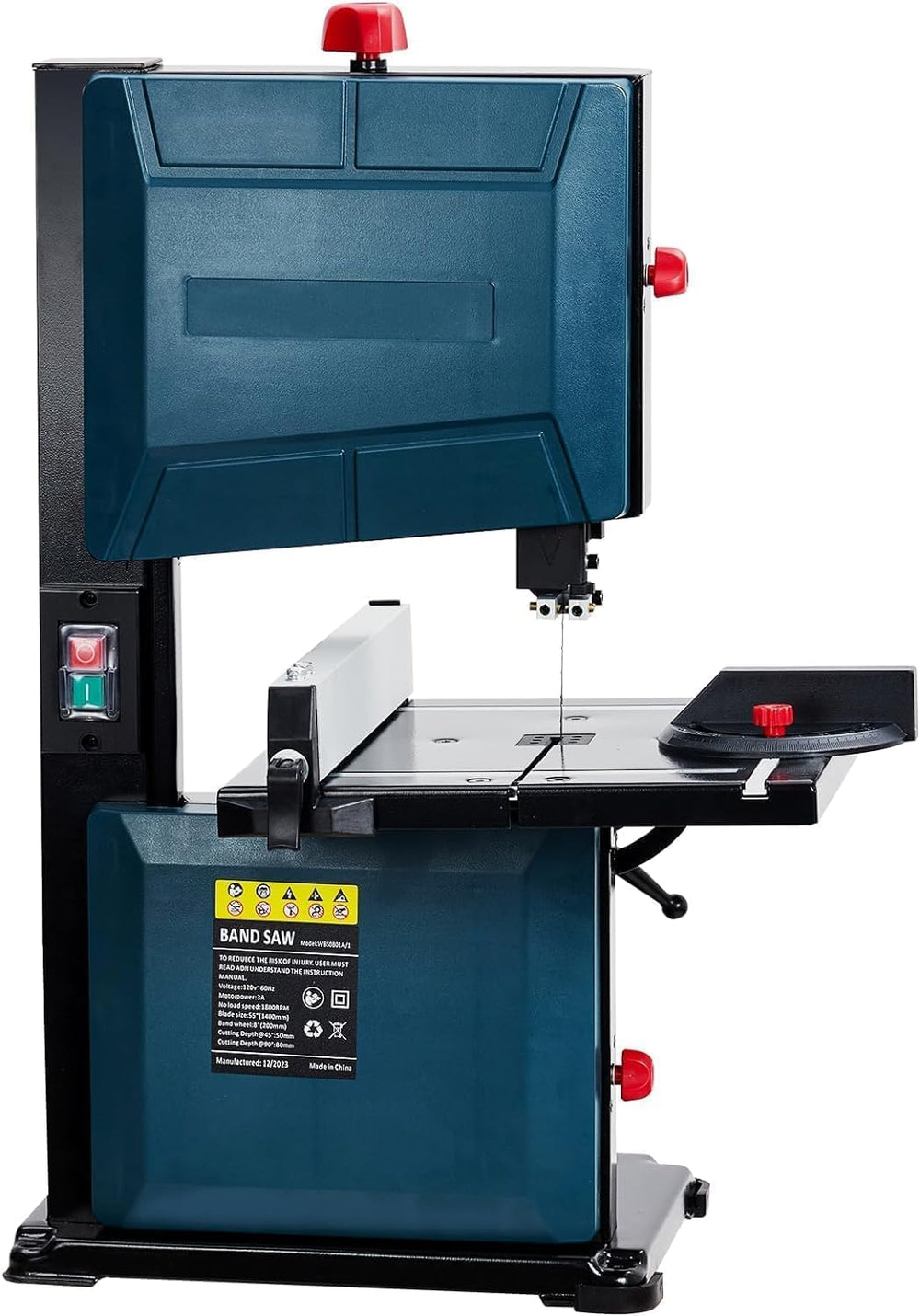 PioneerWorks 8-Inch Bandsaw, 3-Amp Band Saw, 1800FPM Benchtop Bandsaw with Re...