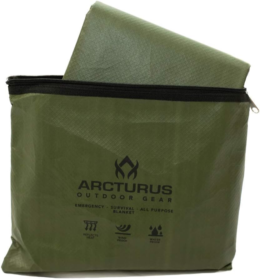 Arcturus Insulated Tarp, Reusable Heavy Duty Thermal Survival Blanket – 60x82...