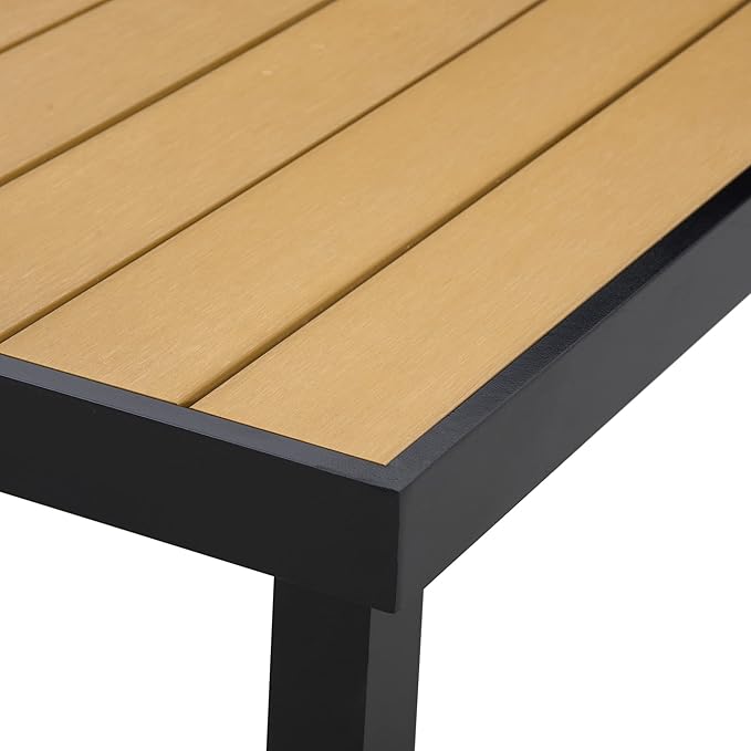 Outsunny 75" x 35" Outdoor Dining Table for 8 People, Rectangular A...