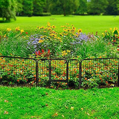Yaheetech 24in x 43ft Rustproof Foldable Metal Decorative Garden Fence