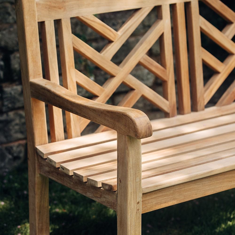 TITAN GREAT OUTDOORS Ash & Ember Summit Grade A Teak 47" Bench, Seat...