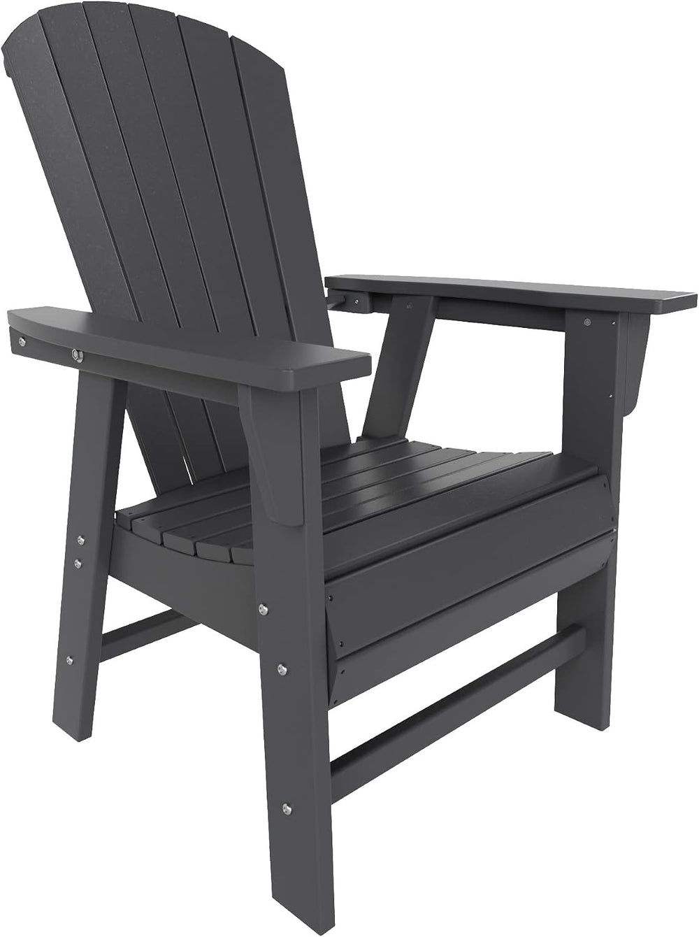 WestinTrends Dylan Outdoor Patio Shell-Back Adirondack Dining Chair Weather R...