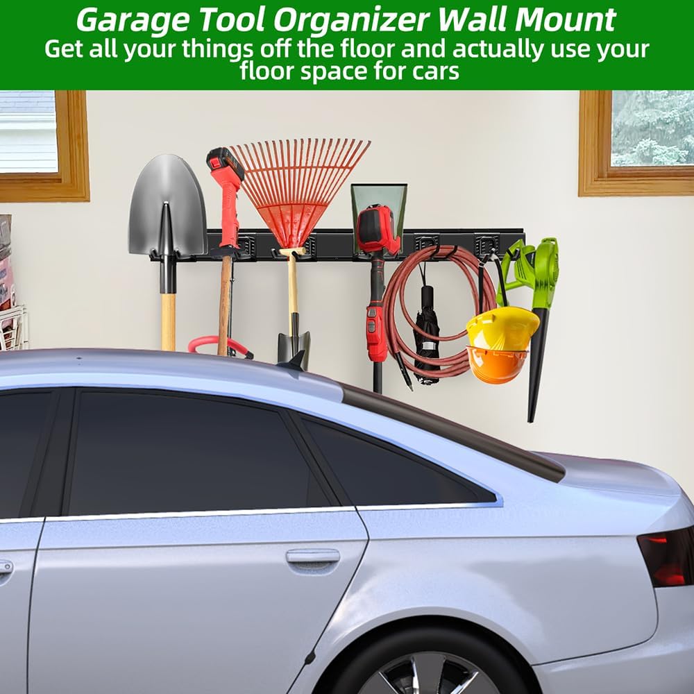 PIYILO Garage Wall Organizer, 48 inches Adjustable Garden Tool Organizer