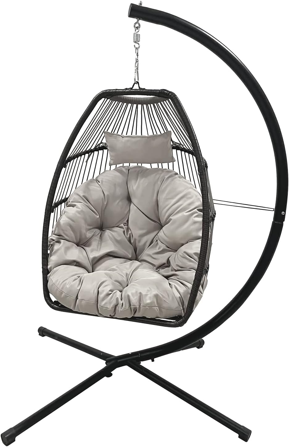 Egg Chair Hammock Chair Basket Chair Hanging Swing Chair UV Resistant Cushion...