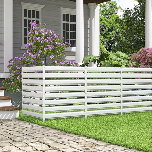 42" H x 39" W (3 Panels) No-Dig Metal Fence Privacy Screen, Outdoor...